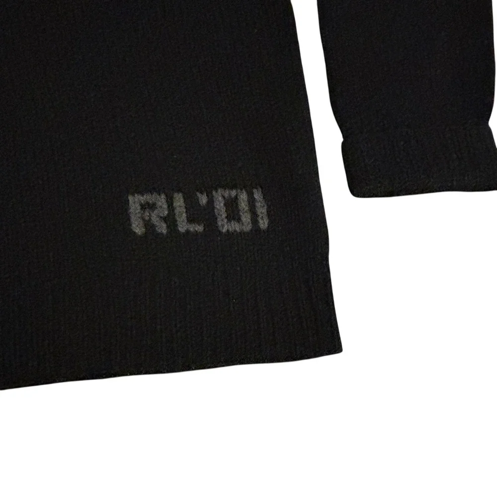 Polo by Ralph Lauren Men's Black Lambswool Turtle Neck Sweater Dog XXL Vintage - Picture 4 of 10